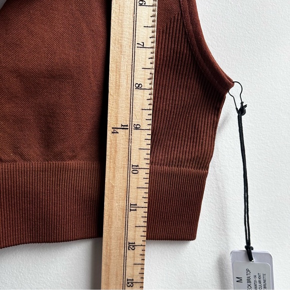 Revolve We Wore What V Neck Bra Top Brunette Medium NWT - Picture 2 of 8